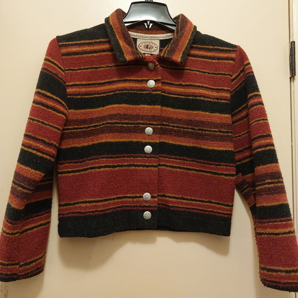 Striped Button-Up Jacket